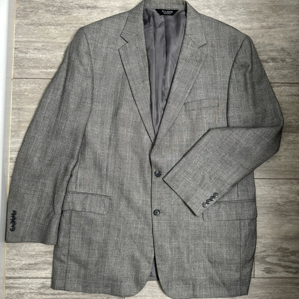 Jos. A. Bank Men's Gordon Gray Glen Plaid Sport Coat Silk/Camel Hair
